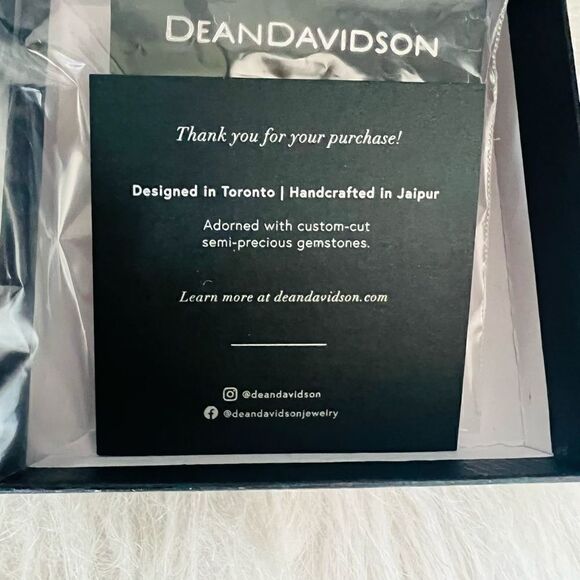 DEAN DAVIDSON 22K Gold Plated Manhattan Blue Topaz Ear Crawler Earrings, NWT - Picture 10 of 11